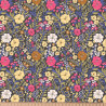 Popelina estampada BLOSSOM Negro / Multicolor vivos